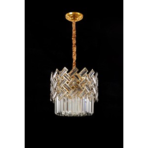 Glint® 2093-6 GD Πολυέλαιος με Σταυρωτά Κρύσταλλα