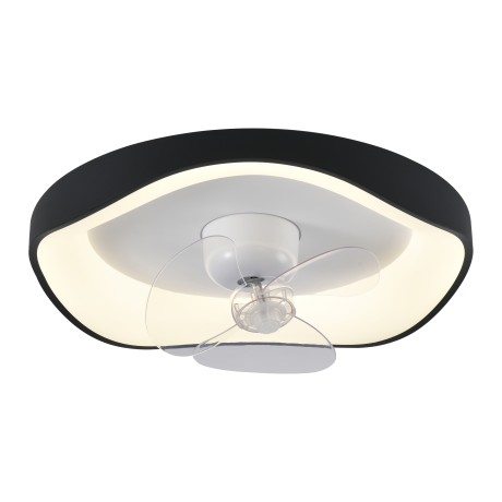 Ανεμιστήρας Οροφής LED 30W CCT Dimmer Μαύρος CFC 9509 BK Ø50cm