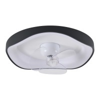 Ανεμιστήρας Οροφής LED 30W CCT Dimmer Μαύρος CFC 9509 BK Ø50cm