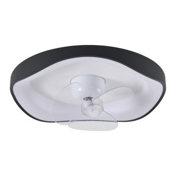 Ανεμιστήρας Οροφής LED 30W CCT Dimmer Μαύρος CFC 9509 BK Ø50cm