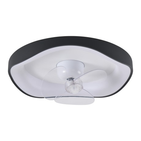 Ανεμιστήρας Οροφής LED 30W CCT Dimmer Μαύρος CFC 9509 BK Ø50cm