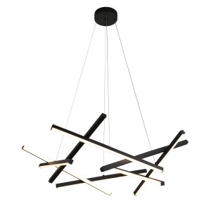 Glint® 551-70 LED Πολύφωτο Μαύρο Τρίλιζα 80W 3000K, Μεταλλική Κατασκευή