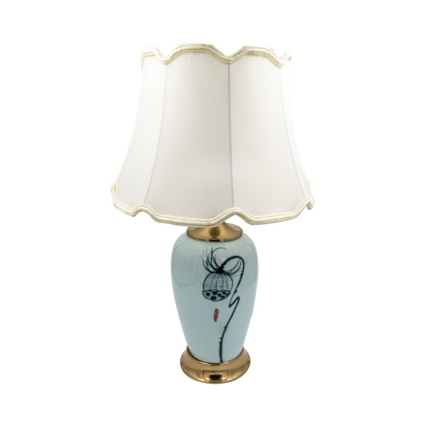 TLC 6356 ΕΠΙΤΡΑΠΕΖΙΑ ΛΑΜΠΑ ΚΕΡΑΜΙΚΗ ΜΕ ΑΜΠΑΖΟΥΡ