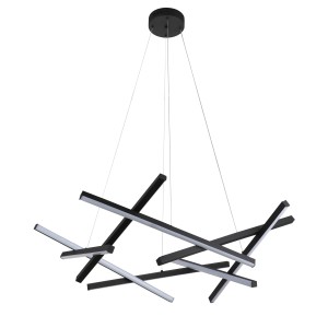 Glint® 551-70 LED Πολύφωτο Μαύρο Τρίλιζα 80W 3000K, Μεταλλική Κατασκευή