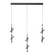 Glint® 561-3 Κρεμαστό Φωτιστικό LED Μαύρο με Κορδέλα 3 Ράβδοι 36W 3000K 2100 LUM
