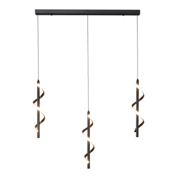 Glint® 561-3 Κρεμαστό Φωτιστικό LED Μαύρο με Κορδέλα 3 Ράβδοι 36W 3000K 2100 LUM