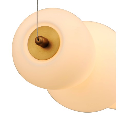 Glint® 562-6 LED Φωτιστικό Ράγα με Έξι Μεγέθη Μπάλες και Δαχτυλίδι – 40W, 3000K, 2400 LUM, Λευκό με Χρυσό