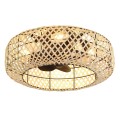 Ανεμιστήρας οροφής πλαφονιέρα Bamboo CFC9507 με πλεκτό σκίαστρο και κρυφό ανεμιστήρα