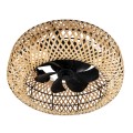 Ανεμιστήρας οροφής πλαφονιέρα Bamboo CFC9507 με πλεκτό σκίαστρο και κρυφό ανεμιστήρα