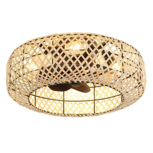 Ανεμιστήρας Οροφής Πλαφονιέρα Bamboo 30W CFC9507 Ø50cm