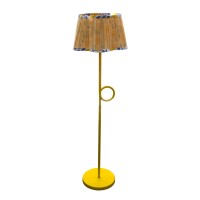 Φωτιστικό Δαπέδου Κίτρινο με Αμπαζούρ Flower E27 Ø35x120 εκ. FLA SPI-35