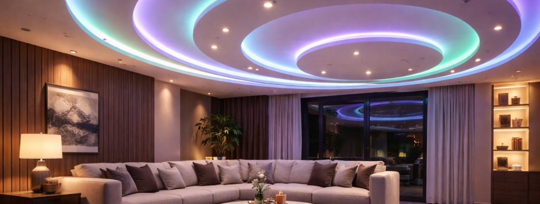 Ιδέες Φωτισμού Σαλονιού με Φωτιστικά LED