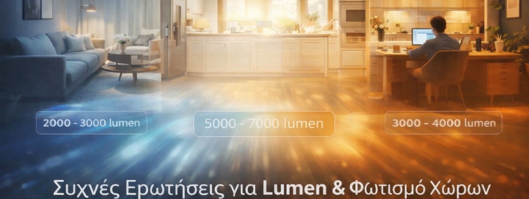 Συχνές Ερωτήσεις για Lumen & Φωτισμό Χώρων