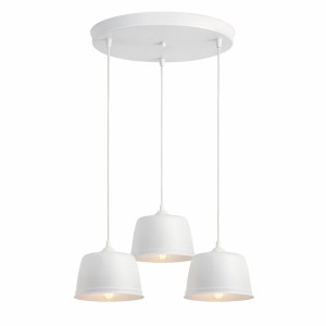 Beany Πολύφωτο Κρεμαστό Φωτιστικό Λευκό με Στρογγυλή Ροζέτα 3xE27