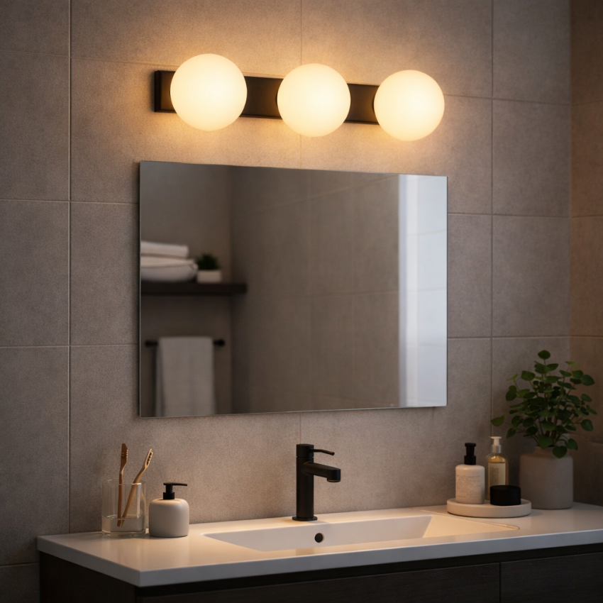 Απλίκα 3φωτη G9 μαύρη ματ