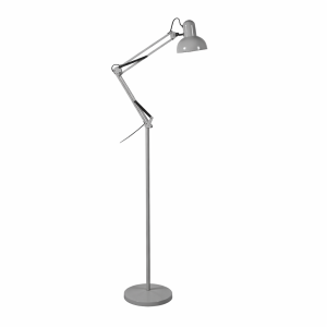 Επιδαπέδιο Φωτιστικό Σχεδιαστηρίου Γκρι Μεταλλικό E27