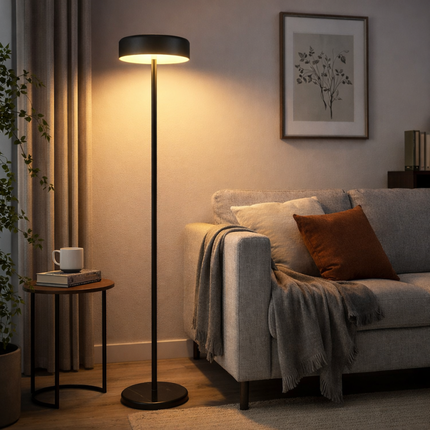 Επιδαπέδιο φωτιστικό LED μαύρο με CCT και touch control