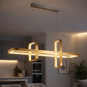 Glint® Παραλληλόγραμμο Κρεμαστό Φωτιστικό με Εσωτερικές Λεπτομέρειες