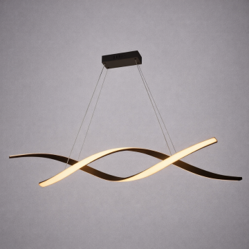 Κρεμαστό Φωτιστικό LED Μαύρο με Σχέδιο DNA, 80W 3000K