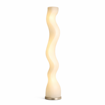 Φωτιστικό Δαπέδου LED Λευκό Κολόνα Κυματιστό Design