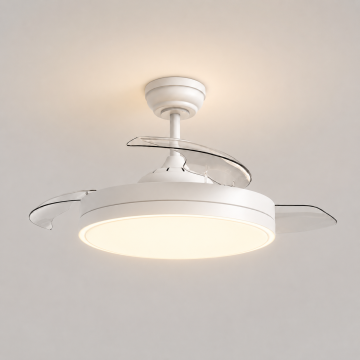 Ανεμιστήρας Οροφής LED 36W 2000lm 132cm F021 με Διάφανα Πτερύγια