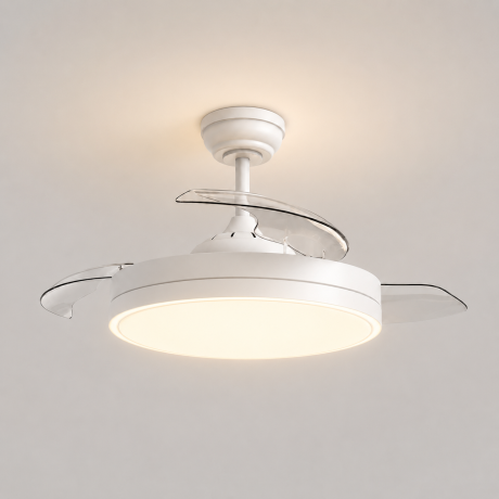 Ανεμιστήρας Οροφής LED 36W 2000lm 132cm F021 με Διάφανα Πτερύγια