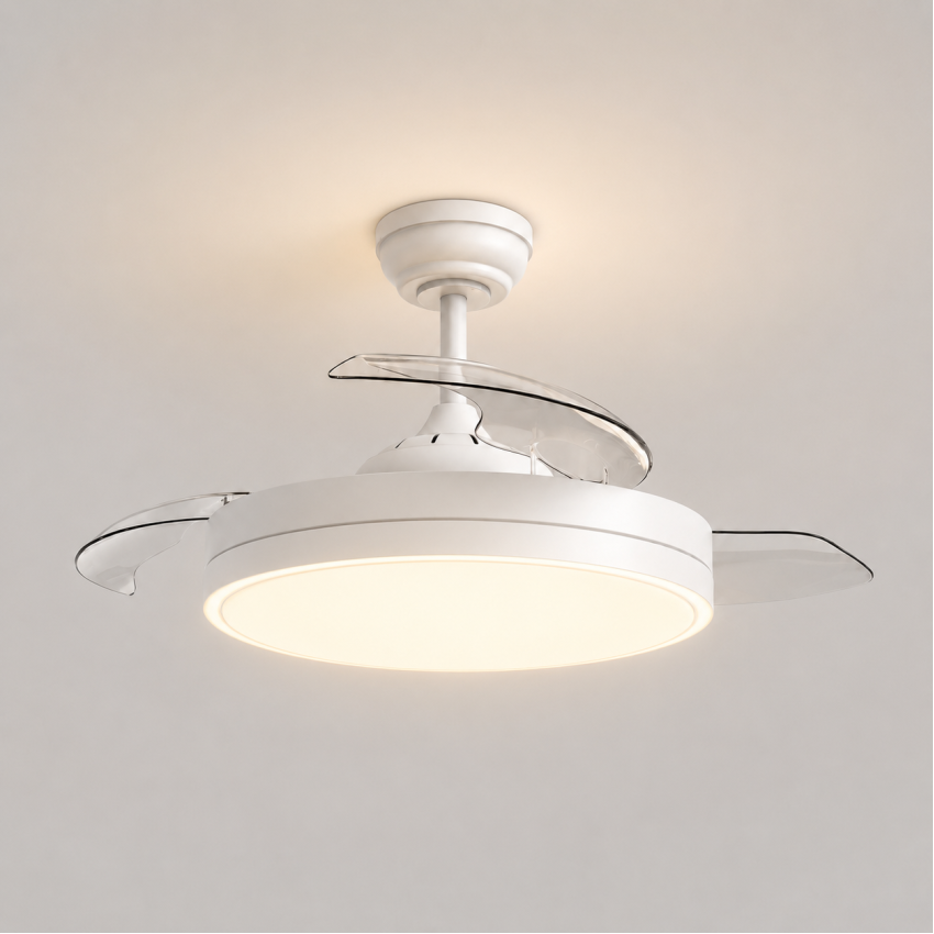Ανεμιστήρας Οροφής με Φως LED 36W 2000lm 132cm F021 με Διάφανα Πτερύγια