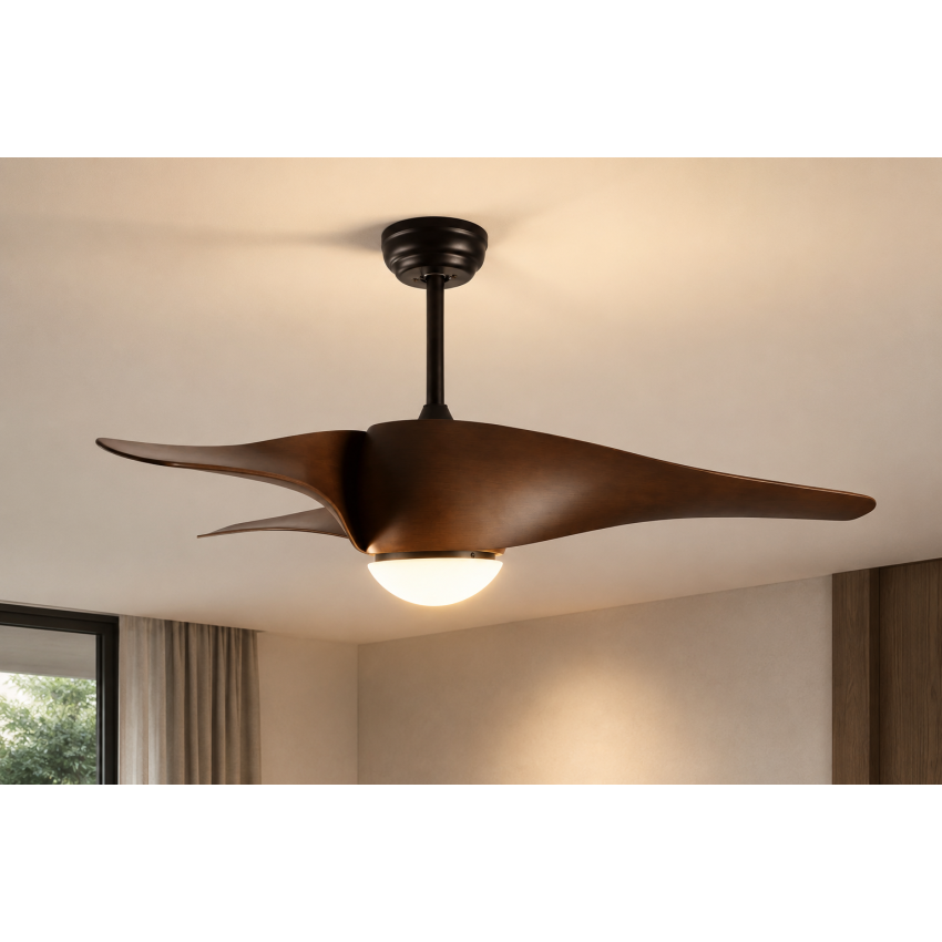 Ανεμιστήρας Οροφής με Φως LED 18W F007 132cm σε καφέ απόχρωση