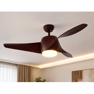 Ανεμιστήρας Οροφής με Φως LED 18W 2190lm Σκούρο Ξύλο 130cm F022