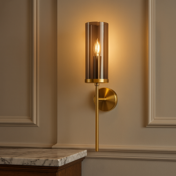 PADIM 439A – Μεταλλική Απλίκα Τοίχου με Γυαλί