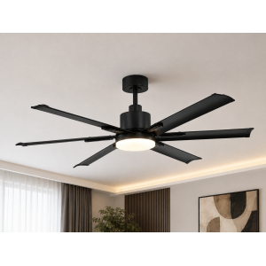 Ανεμιστήρας Οροφής LED 22W 2000lm Μαύρος Αλουμινίου 165cm F020