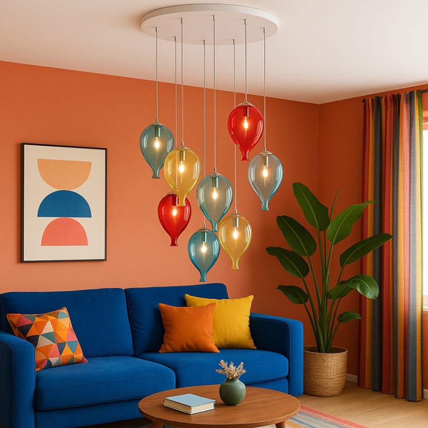 Balloon Πολύφωτο Φωτιστικό με Πολύχρωμα Μπαλόνια | Glint.gr Balloon Πολύφωτο Οροφής με Πολύχρωμα Γυάλινα Μπαλόνια