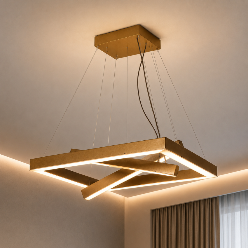 Πολύφωτο LED Τετράγωνο Κρεμαστό Φωτιστικό NOSTRA 1380