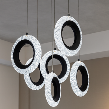 Glint® Κρεμαστό Φωτιστικό LED με Κρύσταλλο TABU RING 9503 – (6 Φώτα) Glint® Κρεμαστό Φωτιστικό LED με Κρύσταλλο TABU RING 9503 – (6 Φώτα)