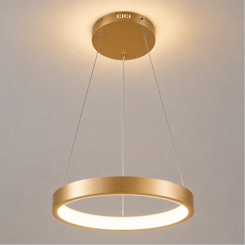 Μοντέρνο Χρυσό Ματ Φωτιστικό LED Φ40cm με 3 Χρόνια Εγγύηση
