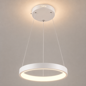 Κρεμαστό Φωτιστικό LED 30W 3513lm Dimmable Λευκό Φ40cm L104