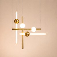 NERI 933/4 Modular Κρεμαστό Φωτιστικό 4 Στοιχείων LED 3000K Οξυντέ