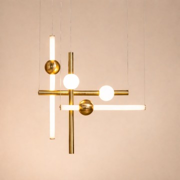 NERI 933/4 Modular Κρεμαστό Φωτιστικό 4 Στοιχείων LED 3000K Οξυντέ