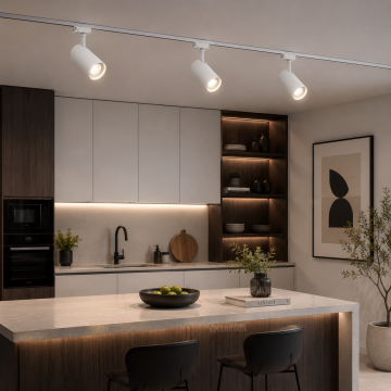 Σποτ Ράγας LED Μονοφασικό Λευκό SR 7023 10W 1050lm Ρυθμιζόμενη Δέσμη 15°-55° – 3000K ή 4000K