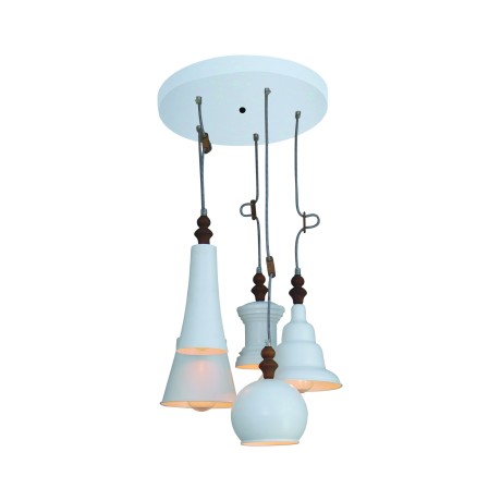Trixy White Κρεμαστό Φωτιστικό 45 x 45 x 110