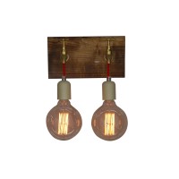 Hl-079-2W Hikari Επιτοίχιο Φωτιστικό Brown Rusty