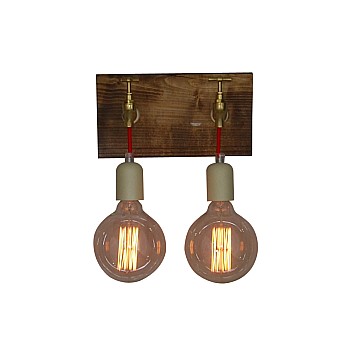 Hl-079-2W Hikari Επιτοίχιο Φωτιστικό Brown Rusty