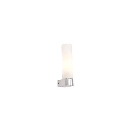 Nil Επιτοίχιο Μονόφωτο Φωτιστικό με Χρωμιωμένη Βάση και Οπάλ Λευκό Γυαλί