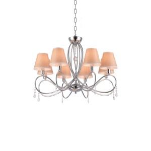E002-8 Laki Κρεμαστό Φωτιστικό Chrome & White Shade 1