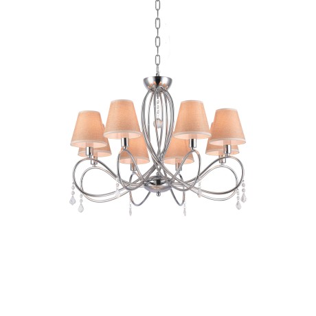 E002-8 Laki Κρεμαστό Φωτιστικό Chrome & White Shade 1