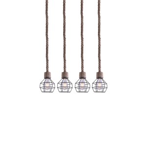 Grenade-4 Rope & Black Κρεμαστό Φωτιστικό