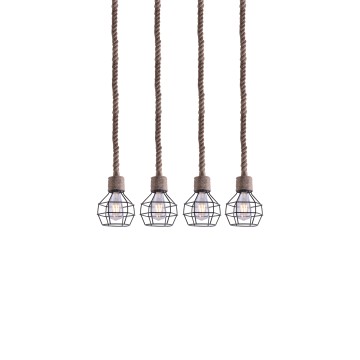 Grenade-4 Rope & Black Κρεμαστό Φωτιστικό