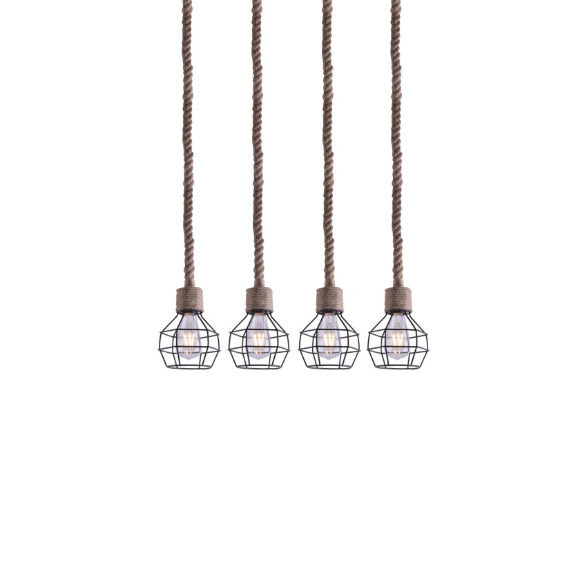 Grenade-4 Rope & Black Κρεμαστό Φωτιστικό