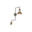 Hl-3555-2L Callie Old Bronze & White Επιτοίχιο Φωτιστικό