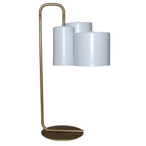 Hl-3567-3T Brody White & Old Bronze Επιτραπέζιο Φωτιστικό